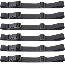 Nylon Strap with Buckle, Quick Release Short Adjustable Straps with Buckles, Securing Tie Down Straps for Backpacking, Compression Golf Bag, Camping Outdoor Activities 1" x 47" 6Pcs