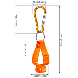 Jetec 12 Pieces Glove Grabber Clip Holder Work Safety Keeper Clamp Catcher for Belt Loop Guard Worker