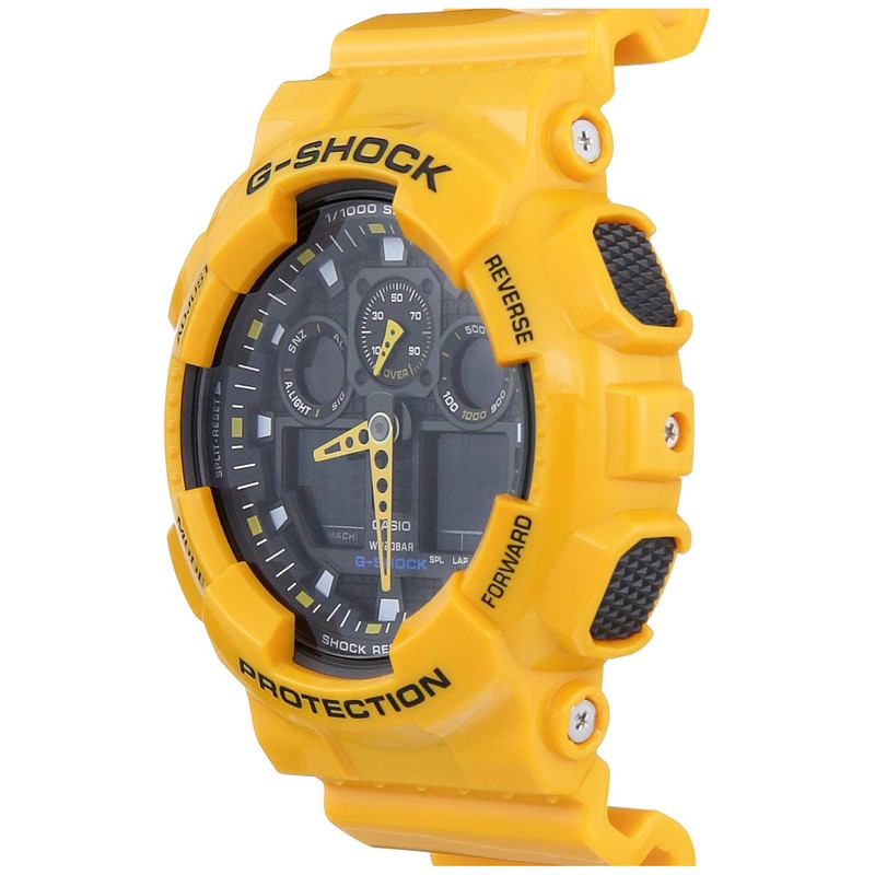 G-SHOCK GA-100A-9A ジーショック 海外モデル アナログ/デジタルコンビ 1/1000秒ストップウォッチ 逆輸入品