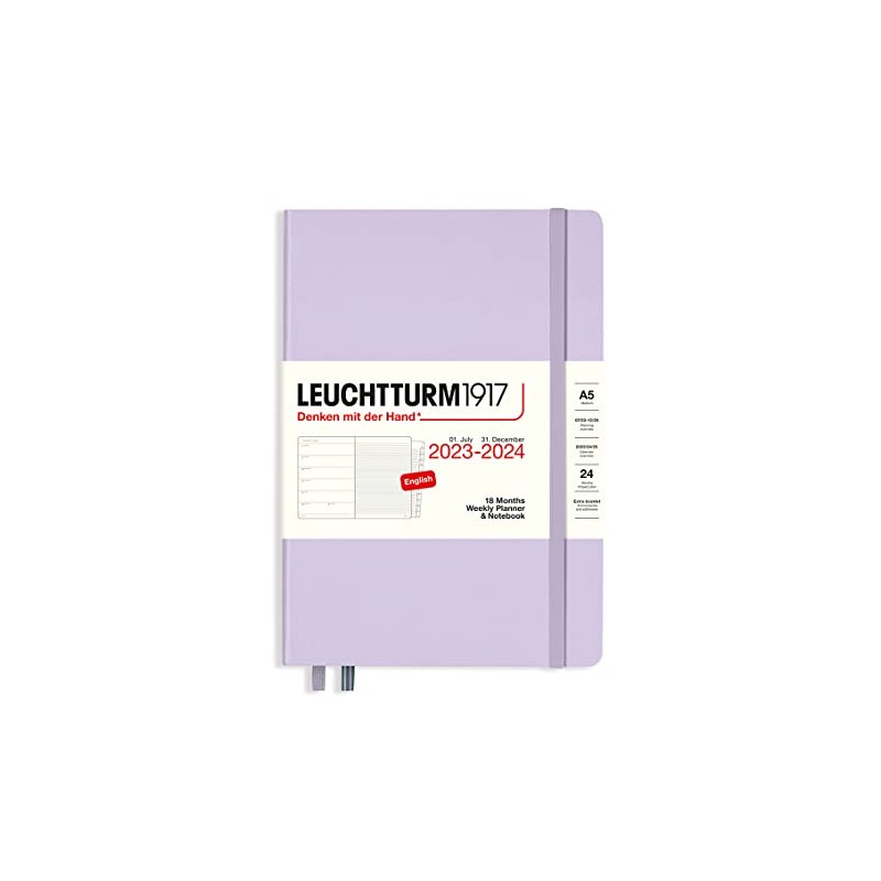 LEUCHTTURM1917 367682 Weekly Planner & Notebook Medium (A5) 2024, 18