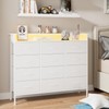 ELYKEN White LED Dresser for Bedroom, 50‘’W Dresser with 12