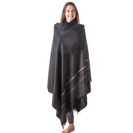 Om Shanti Crafts Meditation or Prayer Shawl or Plain Blanket, Wool Shawl/Wrap, Oversize Scarf. Unisex