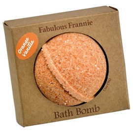 Fabulous Frannie Orange Vanilla Natural, Handmade Bath Bomb Set, Rich in Essential Oil, Mineral Salt, Coconut Oil, Witch Hazel, Fizzies to Moisturize Skin 2.5oz (Pack of 1)