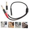 Operitacx Dual Male Audio Splitter Cable Adapter Durable Flexible Converter