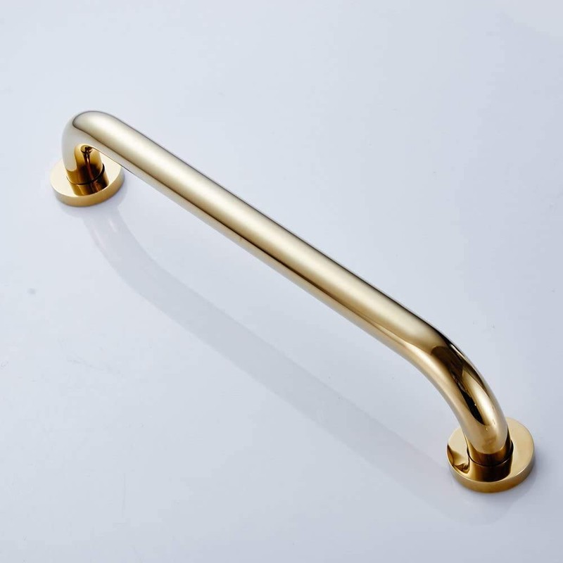 700Brass 24-Inch Grab Bar Safety Handrail, Polished Gold, Heavy-Duty Construction