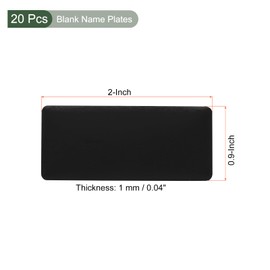 YOKIVE 20Pcs Blank Name Plates, Anodized Aluminium Laser Engraved, Great for Door and Photo Frames (Black, 2 x 1 Inch)
