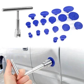 18 Pcs Car Dent Puller Kit, Small Dent Remover Tool for Car, Damage-Free Paintless Body Dent Repair Removal Tools with T Slide Puller and 18 Suction Cups of Different SPEC for Car