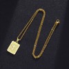 To My Son Necklace from Mom Dad Gold Cross Square
