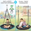 SereneLife Saucer Swing with Tree Hang Kit, 40” Outdoor Tree