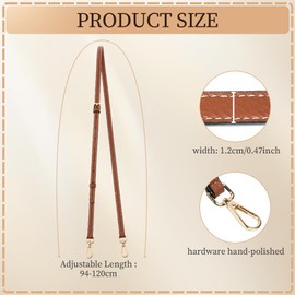 Aucuu Shoulder Strap for Longchamp Women's Bag, Leather Shoulder Strap for Mini Bags, Shoulder Straps for Bags, Adjustable Shoulder Strap, Bag Strap for Longchamp Mini Bag, Crossbody Bag, brown