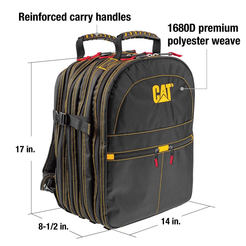 Cat Classic, Black, 17 in. with 46 Pockets