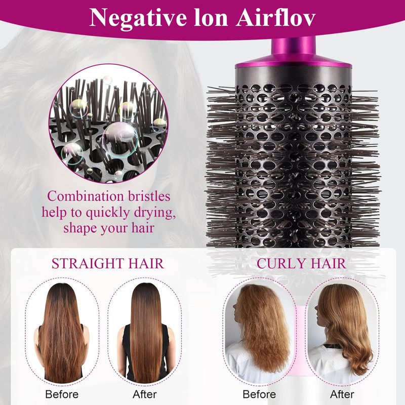 ExcellaElite Round Volumizing Brush for Dyson Airwrap Hair Styler, Large