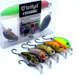 trifyd ® - Swimming Fish Trout Cranckbait 4cm Trout Box V2 5 Fishing Lures