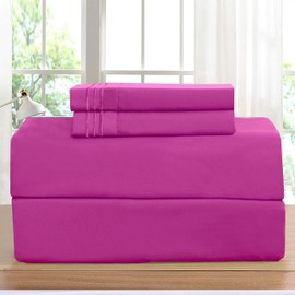 Elegant Comfort Luxurious Solid Pillowcases - Premium Hotel Quality Microfiber Hotel Quality Wrinkle and Fade Resistant 2-Piece Pillowcases, King, Pink
