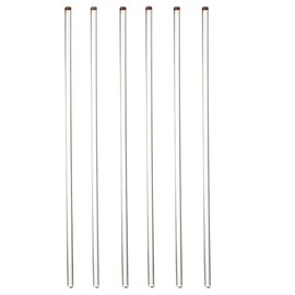 6Pcs Glass Stir Sticks Glass Stirring Rod 12" Long 1/4'' Diameter with Both Ends Round (6)