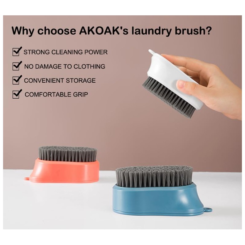 AKOAK Quality Soft Wash Clothes, Shoe Scrub Brush, Easy to