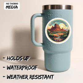 Valley of The Gods Utah Sticker 4 Inch - Waterproof Vinyl Decal for Laptop Water Bottle Car Tumbler - Durable Aesthetic Long-Lasting Stickers for Adults ID44990