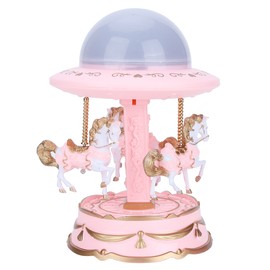 Cute Music Box Rotating Musical Box with Projection Light for Home Decoration Birthday Gift