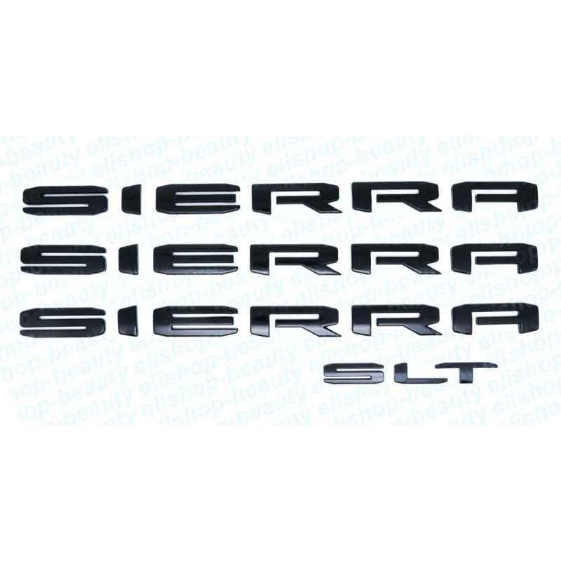 GMC 4PCS Gloss Black Letters Emblem Nameplate Badge for 2019