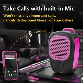 Penom Wearable Bluetooth Speaker,Water-Resistant Portable Speaker Bluetooth (Non-Magnetic) Built in Mic for Hands-Free/Call,Suitable for Indoor & Outdoor Use(Update Version Burgundy)