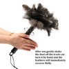 iHUFeather Retractable Ostrich Feather Duster for Cleaning, 15 Inch Fluffy