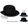 NJ Novelty - Black Derby Hat, 5" Tall Felt Bowler