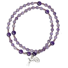 Amethyst Twist 4mm Rosary Bracelet