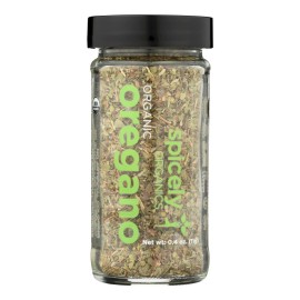 UD_Spicely Organics Organic Oregano Kosher & ISO Certified Dried Herb in Raw Powder Form Case of 3-0.4 Oz Hot Taste