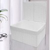 Arpan White Paper Rope Storage Basket Box With Lid &