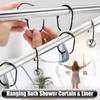 Shower Curtain Rings, 26 Pcs Black Metal Curtain Rings, Rustproof