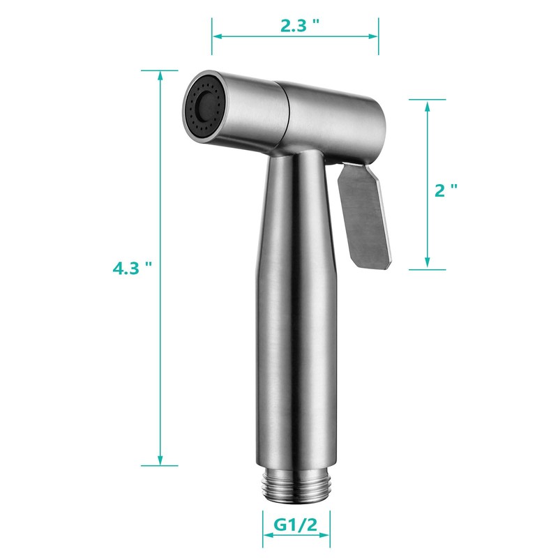 BARROCK Handheld Bidet Sprayer Head Stainless Steel Shattaf Jet Spray
