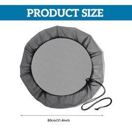 WHYCNIL 1 Piece Rain Butt Net Cover Diameter 80 cm Adjustable Drawstring Rain Butt Protective Net Mosquito Protection Rain Butt Protective Cover Protection Against Leaves Mosquitoes