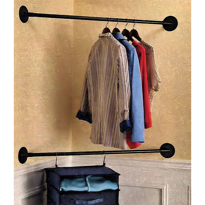 Hanging Bars 43" Iron Wardrobe Assistant Corner