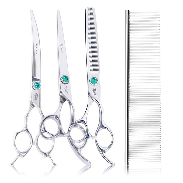Stjuo Dog Grooming Scissors Set 4 in 1 Professional Pet