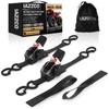 IAZZCO Retractable Ratchet Tie Down Straps - 1 Inch x