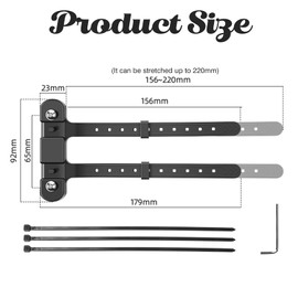 Bottle Holder Bicycle Mounting Base, Adapter for Bottle Holder Bicycle Without Screws, Universal Adapter Base with Non-Slip Strap, Bottle Holder Adapter for Water Bottle Holder Bicycles MTB Scooters