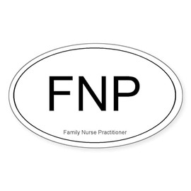 CafePress Family Nurse Practitioner Oval Sticker Oval Car Bumper Sticker