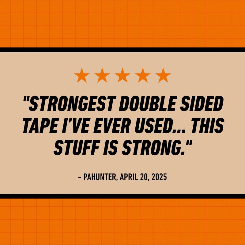 Gorilla Heavy Duty Double Sided Mounting Tape, Black Tape, 1"