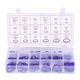 O-Ring Seal 270 Pieces Various Car Air Conditioning Compressor O-Ring Seal Set Rubber Washer (Purple)
