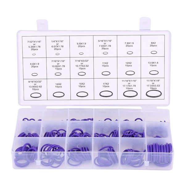 O-Ring Seal 270 Pieces Various Car Air Conditioning Compressor O-Ring