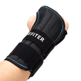 MUSEFITER Wrist Support for Carpal Tunnel, Adjustable Night Support Splint for Men and Women, Right Hand L/XL