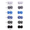 Yoursfs 6-Pair Set Gum Cufflinks, Round Braided Cufflinks, Rubber Cufflinks