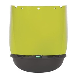 MSA 10118480 V-Gard Visor - Arc Flash Application, Polycarbonate (PC), Special Purpose Light Green Tint, Molded w/ Designated V-Gard Chin Protector, 8" x 17.25" x 0.065", Hard Hat Extended Coverage