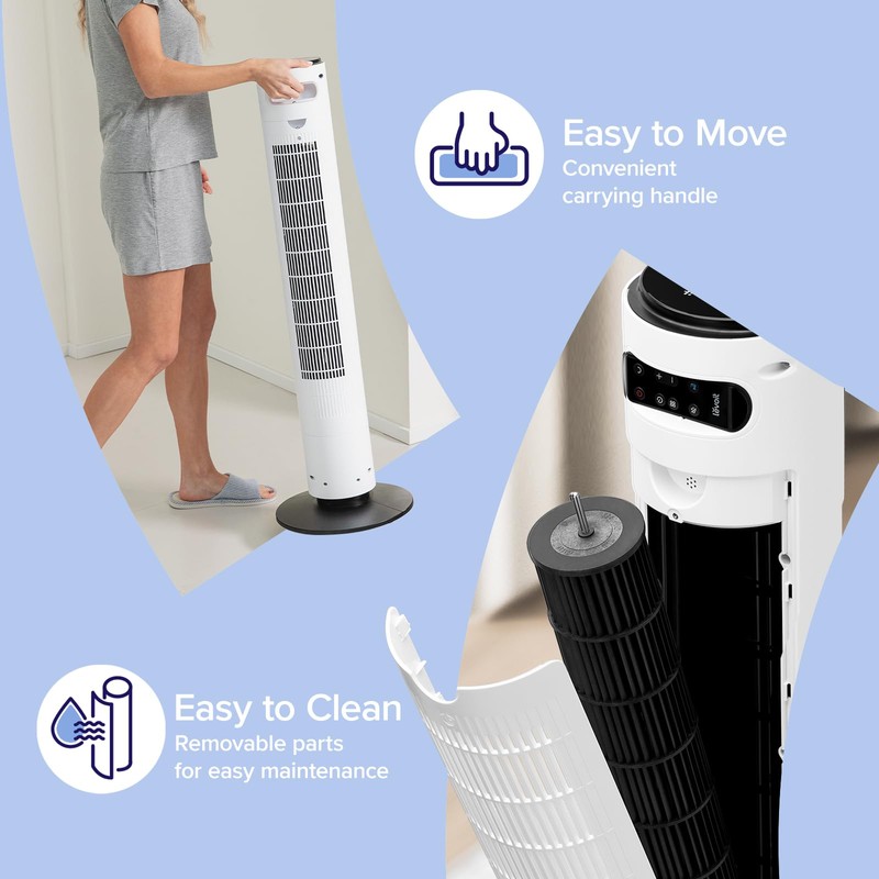 LEVOIT Classic 42-inch Tower Fan for Home, 1472 CFM Powerful