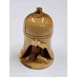Bethlehem Olive Wood Complete Christmas Ornament Set. Nativity Story by Bethlehem Gifts TM (3.5" Nativity Bell)