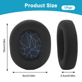 Earpads Replacement for SteelSeries Arctis 1/3/5/7/7+/7P/7P+/7X/7X+/9/9X/Pro/Prime,High-Density Foam Ear Pads Cushions,Sweatproof and Durable,Black (Not Compatible with Arctis Nova)