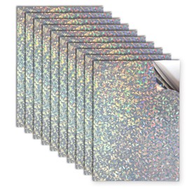 Hologram Stickers, Diamond Pattern, 10 Pieces, Hologram Sheet, Inkjet Printable, A4 Size, Free Cut, Glitter Puffy Round HG-005