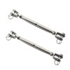 2Pcs 304 Stainless Steel Rigging Screw Jaw Closed Body M8,