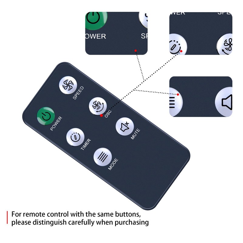 HZIME New Replacement Remote Control Compatible for Holmes 16" 18"