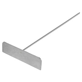 Hikiwin - Esparcidores de masa de acero inoxidable en forma de T, herramienta práctica para crepe o cocina casera, herramienta en forma de T de metal para panqueques, plata, mango de 9.8 pulgadas, 1